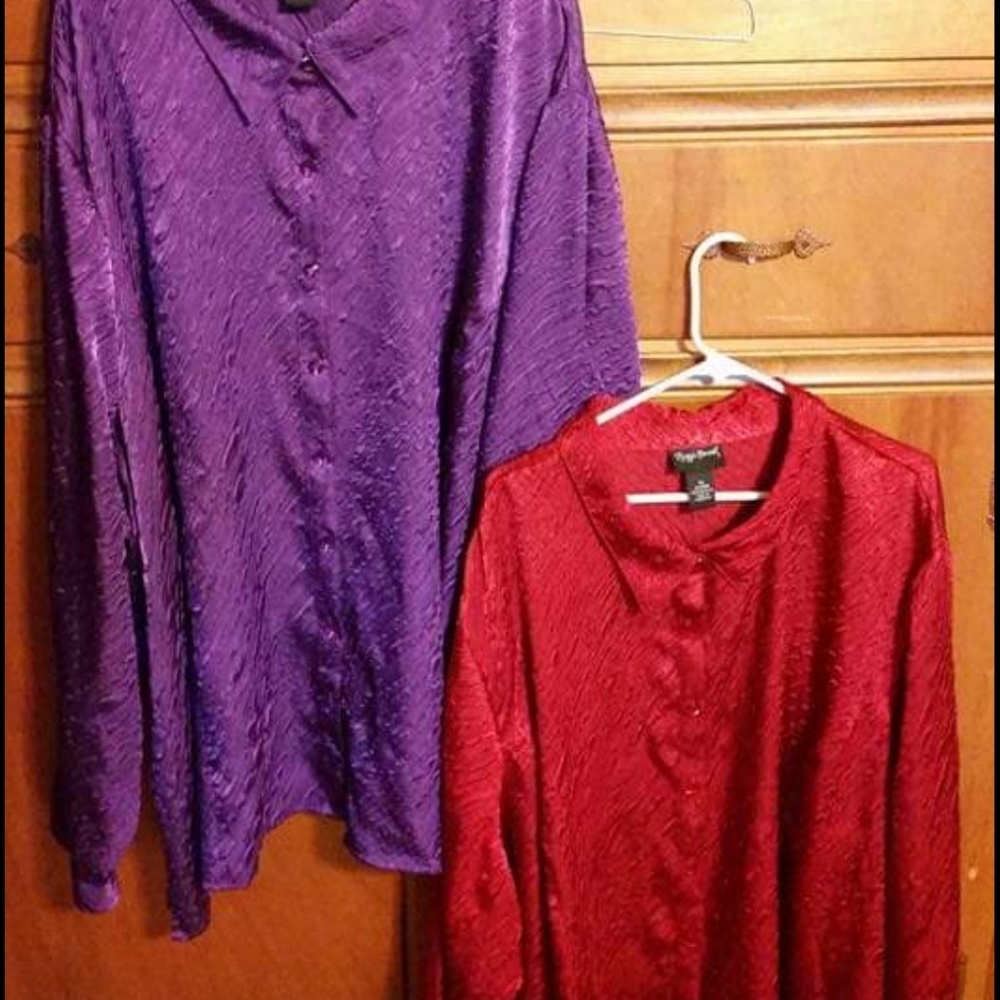 Maggie Barnes size 5x Silk Blouse